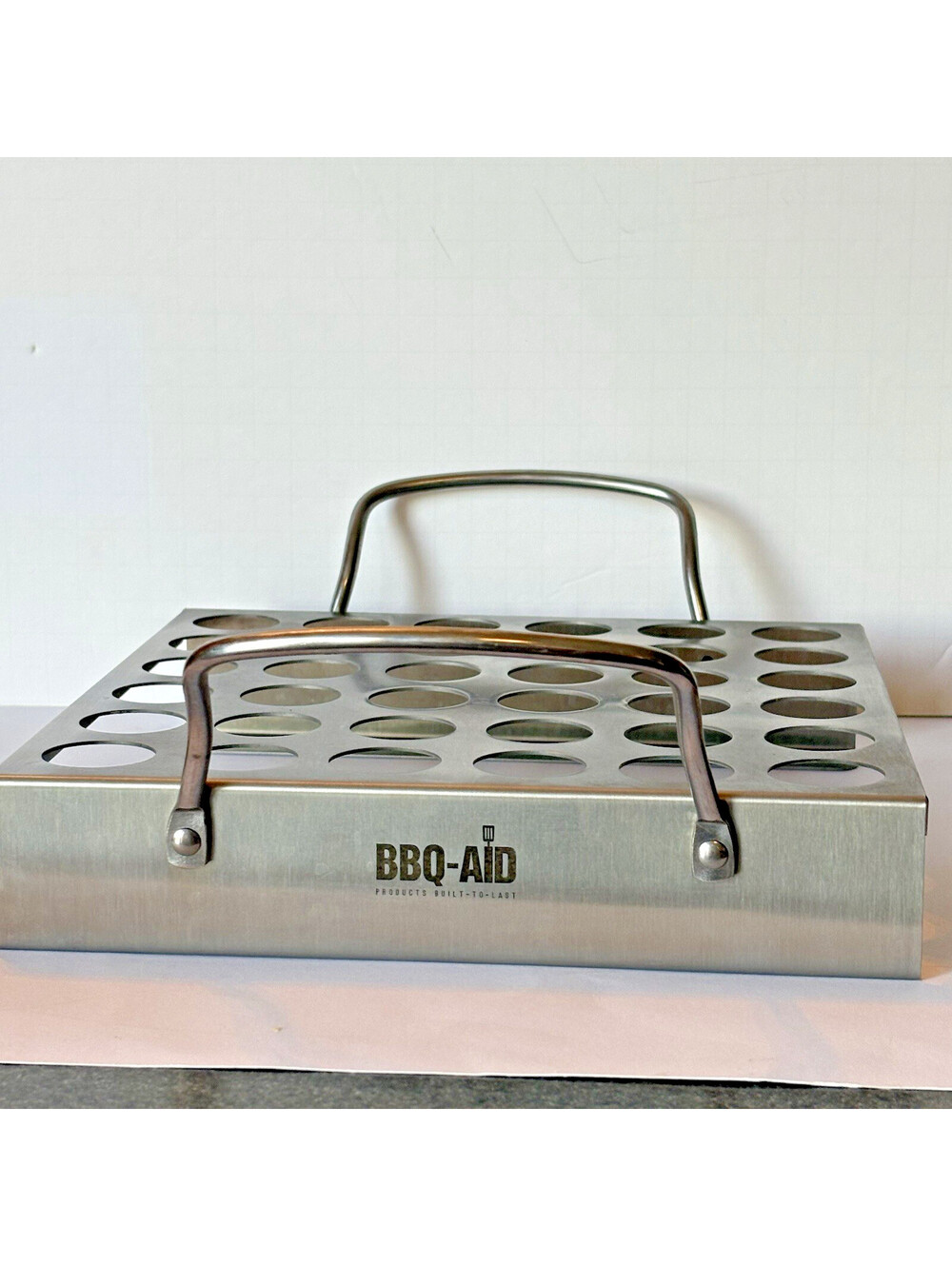 BBQ-AID Jalapeno Grill Rack with Handles - Easy to Pick Up - Grilling Roaster